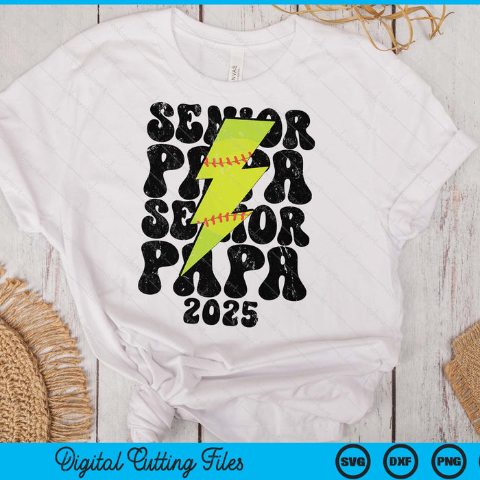 Proud Softball Senior Papa 2025 SVG PNG Digital Printable Files