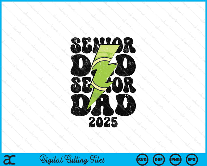 Proud Tennis Senior Dad 2025 SVG PNG Digital Printable Files