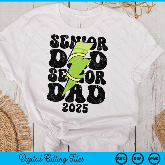 Proud Tennis Senior Dad 2025 SVG PNG Digital Printable Files