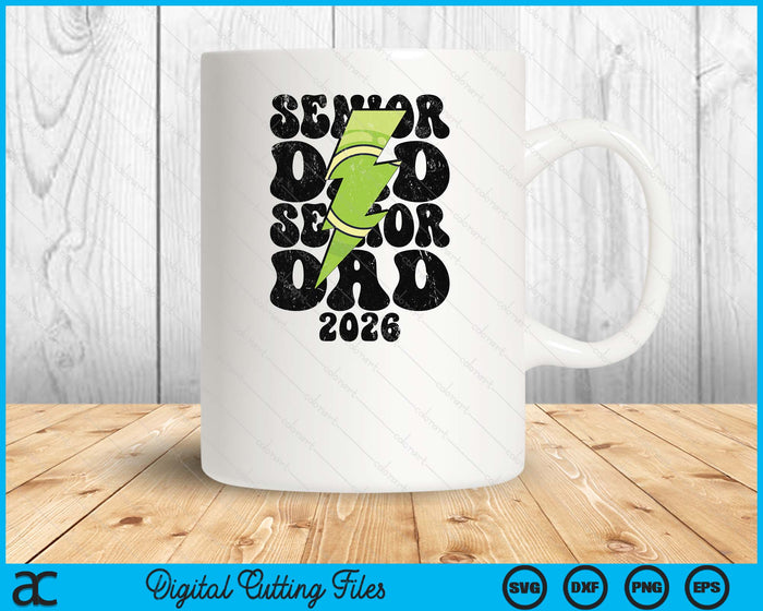 Proud Tennis Senior Dad 2026 SVG PNG Digital Printable Files