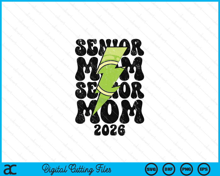 Proud Tennis Senior Mom 2026 SVG PNG Digital Printable Files