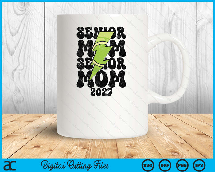 Proud Tennis Senior Mom 2027 SVG PNG Digital Printable Files