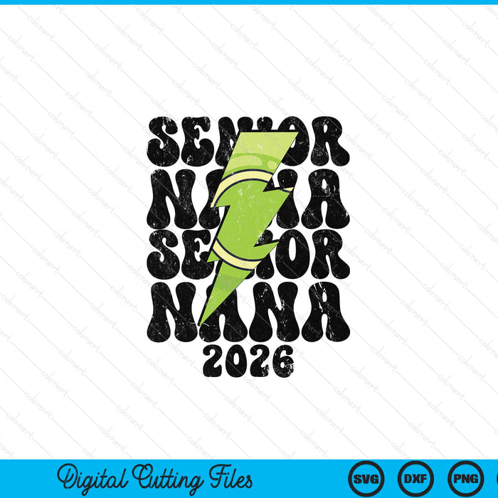 Proud tennis senior nana 2026 SVG cut file