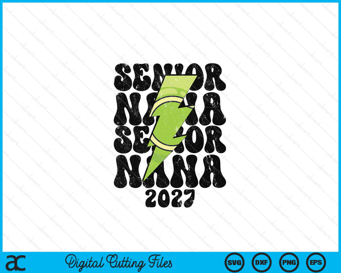 Proud Tennis Senior Nana 2027 SVG PNG Digital Printable Files