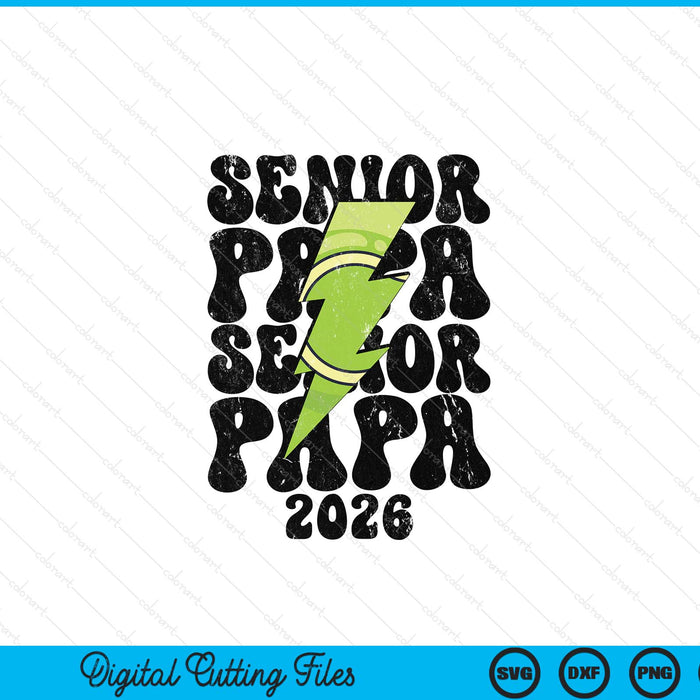 Proud tennis senior papa 2026 SVG cut file