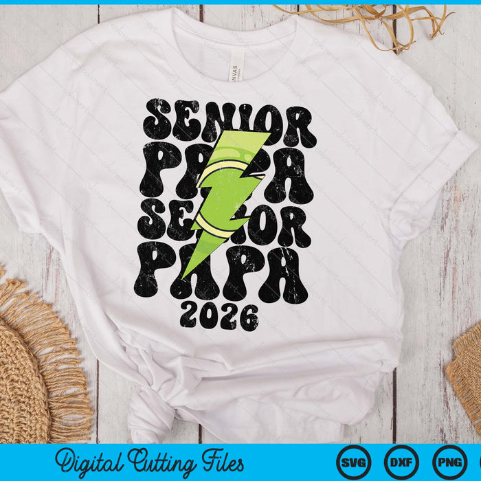 Proud Tennis Senior Papa 2026 SVG PNG Digital Printable Files