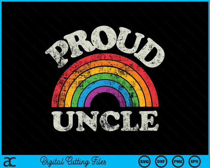 Trotse oom LGBTQ Pride LGBT Ally Rainbow SVG PNG digitale snijbestanden