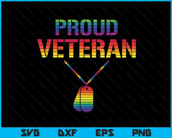 Trotse veteraan LGBT-Q Gay Pride leger dog tag militaire soldaat SVG PNG digitale snijbestanden