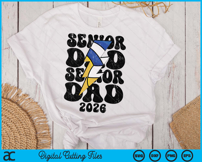 Proud Volleyball Senior Dad 2026 SVG PNG Digital Cutting Files
