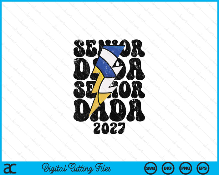 Proud Volleyball Senior Dada 2027 SVG PNG Digital Cutting Files