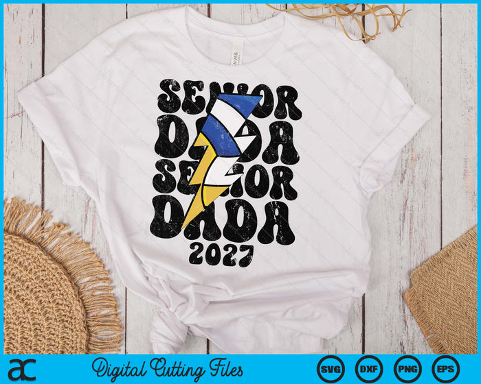 Proud Volleyball Senior Dada 2027 SVG PNG Digital Cutting Files