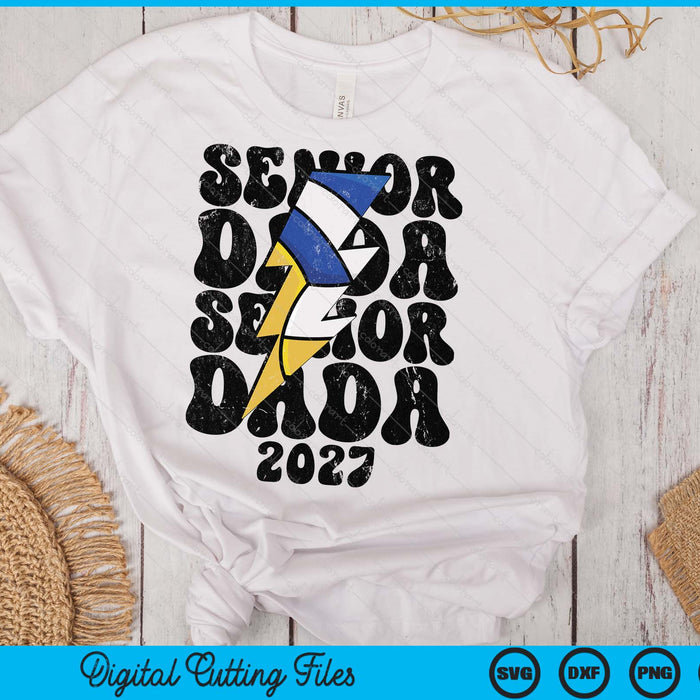 Proud Volleyball Senior Dada 2027 SVG PNG Digital Cutting Files