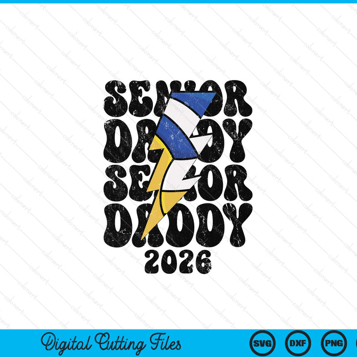 Proud volleyball senior daddy 2026 SVG cut file