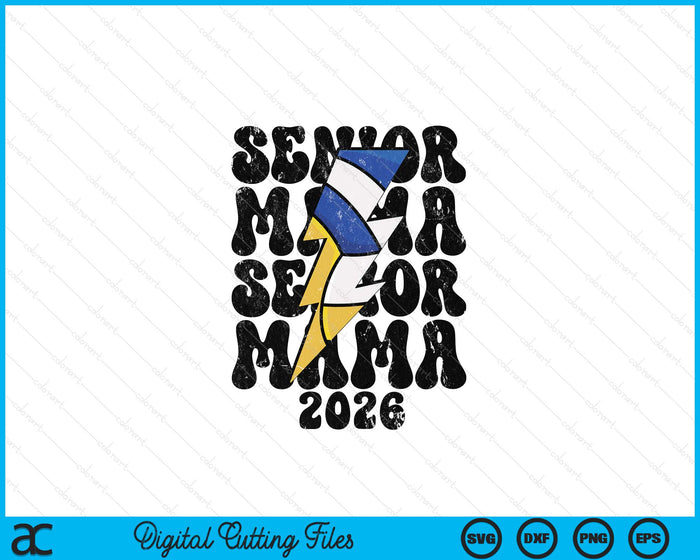 Proud Volleyball Senior Mama 2026 SVG PNG Digital Cutting Files