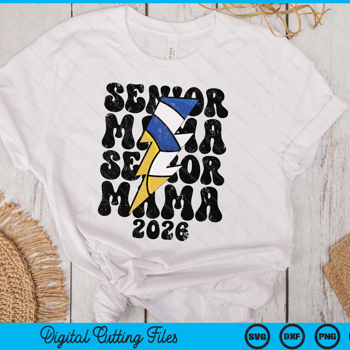 Proud Volleyball Senior Mama 2026 SVG PNG Digital Cutting Files