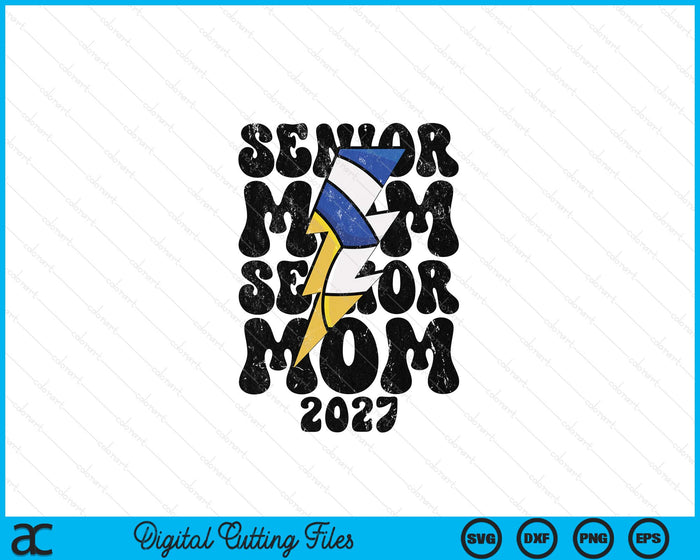 Proud Volleyball Senior Mom 2027 SVG PNG Digital Cutting Files