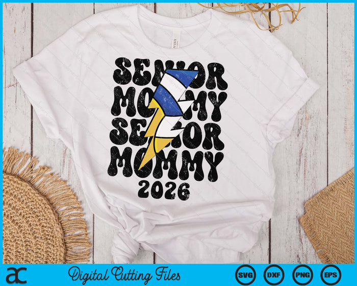 Proud Volleyball Senior Mommy 2026 SVG PNG Digital Cutting Files