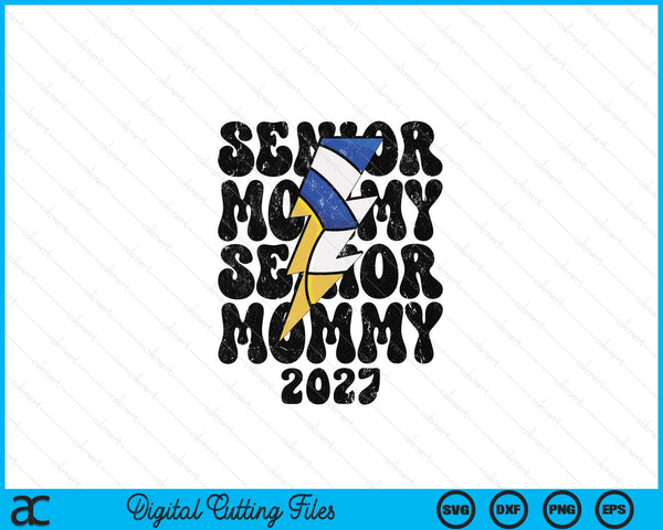 Proud volleyball senior mommy 2027 SVG cut file