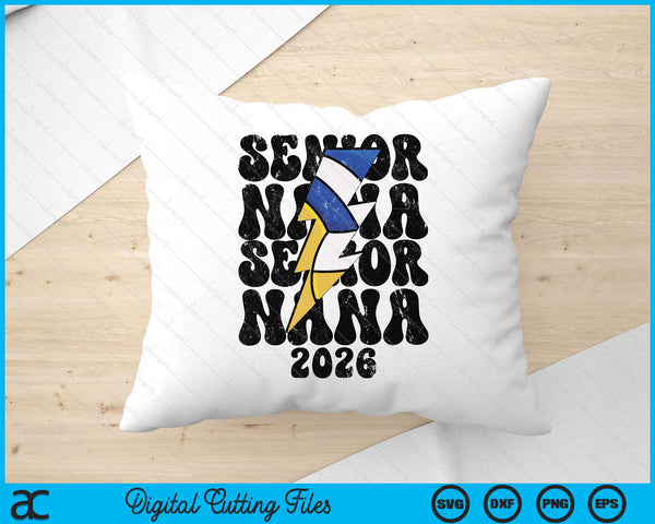 Proud Volleyball Senior Nana 2026 SVG PNG Digital Cutting Files