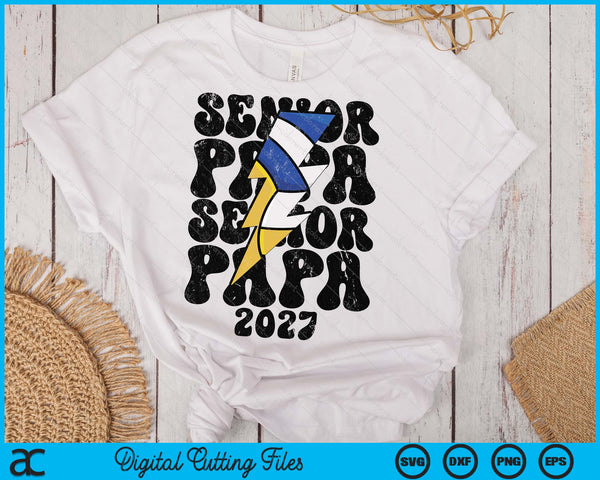 Proud Volleyball Senior Papa 2027 SVG PNG Digital Cutting Files