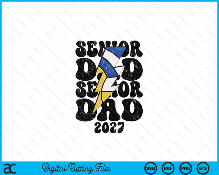 Proud Volleyballl Senior Dad 2027 SVG PNG Digital Cutting Files