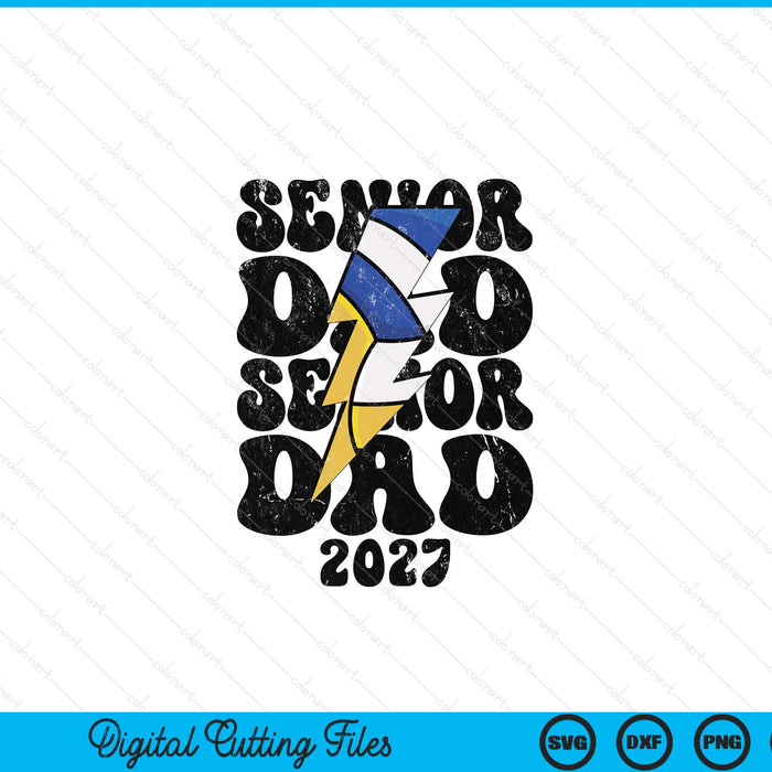 Proud volleyballl senior dad 2027 SVG cut file