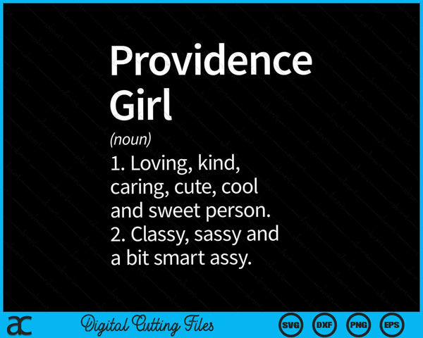 Providence Girl RI Rhode Island Home Roots SVG PNG Cortar archivos imprimibles