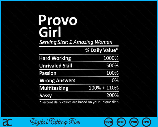 Provo girl ut Utah city home roots SVG cut file