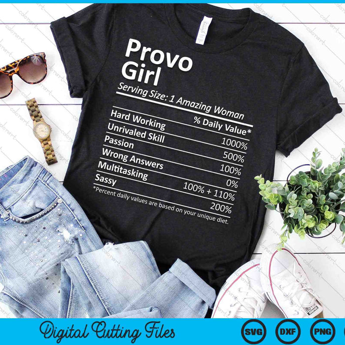 Provo Girl UT Utah Funny City Home Roots SVG PNG Archivos de corte digital