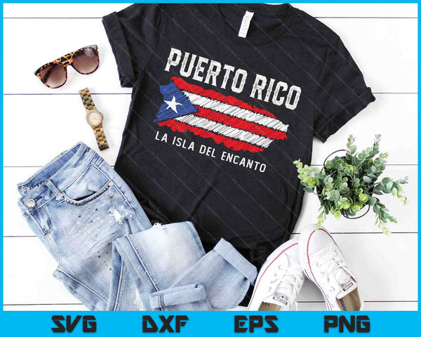 Puerto Rico Island Flag SVG PNG Digital Cutting Files