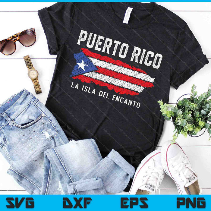 Puerto Rico Island Flag SVG PNG Digital Cutting Files