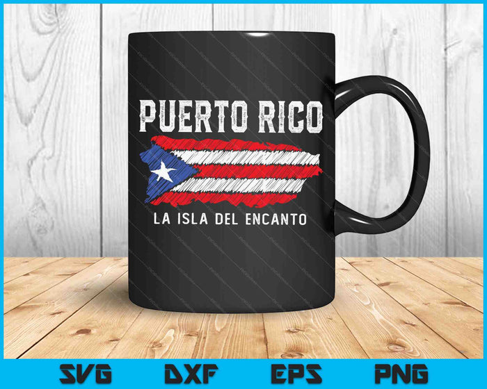 Puerto Rico eiland vlag SVG PNG digitale snijbestanden