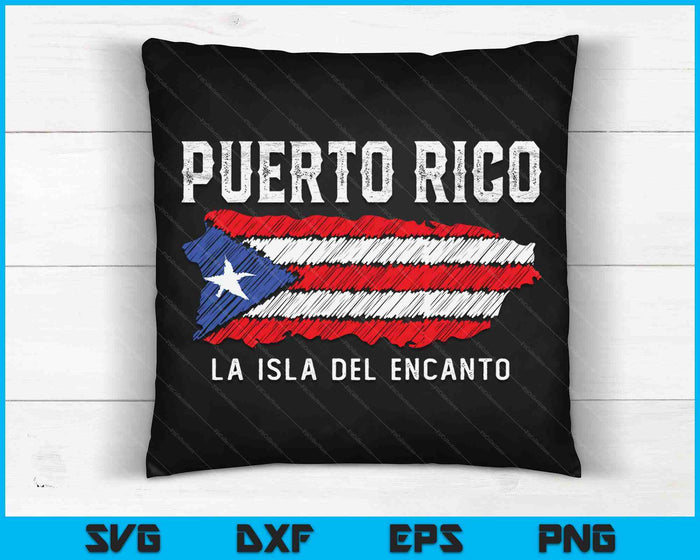 Puerto Rico Island Flag SVG PNG Digital Cutting Files