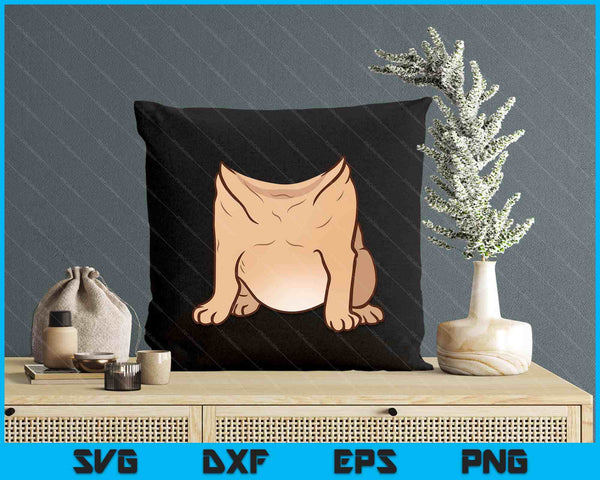 Pug Costume For Halloween Animal Body Cosplay SVG PNG Digital Printable Files