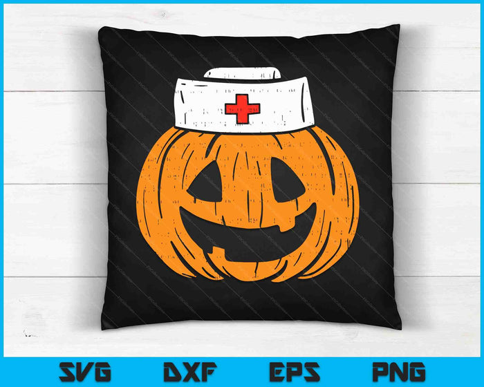 Pompoen verpleegster eng Halloween kostuum RN CNA ICU SVG PNG digitale snijbestanden