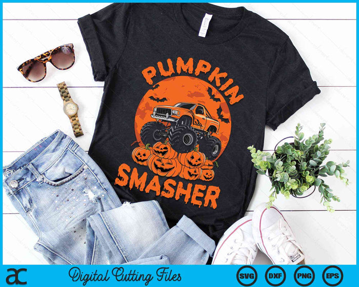 Pumpkin Smasher Halloween Monster truck Halloween SVG PNG Digital Cutting Files