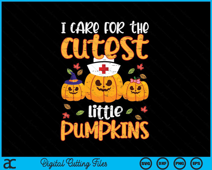 Pumpkins Nurse Halloween Scrub Top Fall Thanksgiving SVG PNG Digital Cutting Files