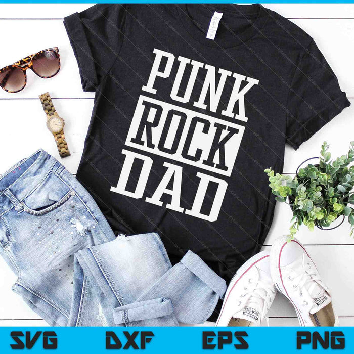 Punk Rock Dad Men Tattoos Punker Rocker Ska Guitar Bass Drum SVG PNG Digital Cutting Files