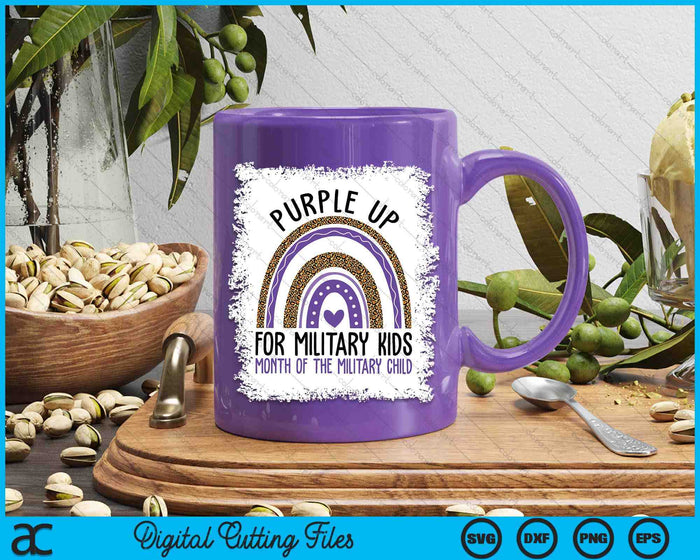 Purple Up For Military Kids Cool Month Of The Military Child SVG PNG Digital Cutting Files