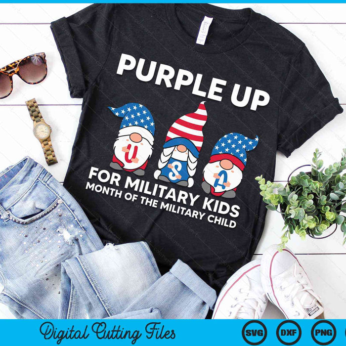 Purple Up For Military Kids In Month Of The Military Child SVG PNG Digital Cutting Files