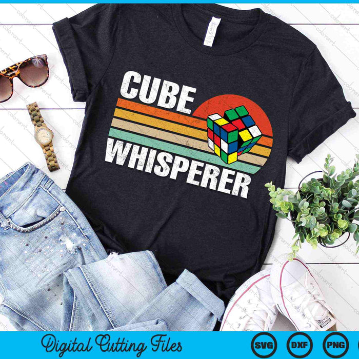 Puzzle Cube Whisperer Vintage Speed Cubing Youth Math SVG PNG Digital Cutting Files