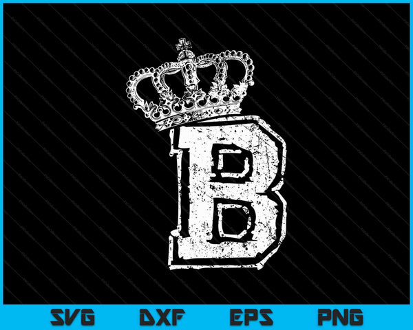 Queen B Letter B And Crown (Bee) SVG PNG Cutting Printable Files