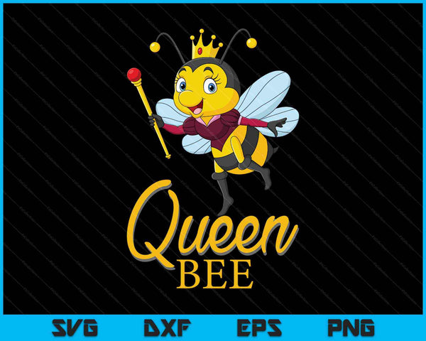 Queen Bee Crown Girls Honey Bee Hive Apicultura SVG PNG Cortar archivos imprimibles