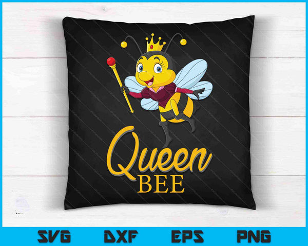 Queen Bee Crown Girls Honey Bee Hive Apicultura SVG PNG Cortar archivos imprimibles