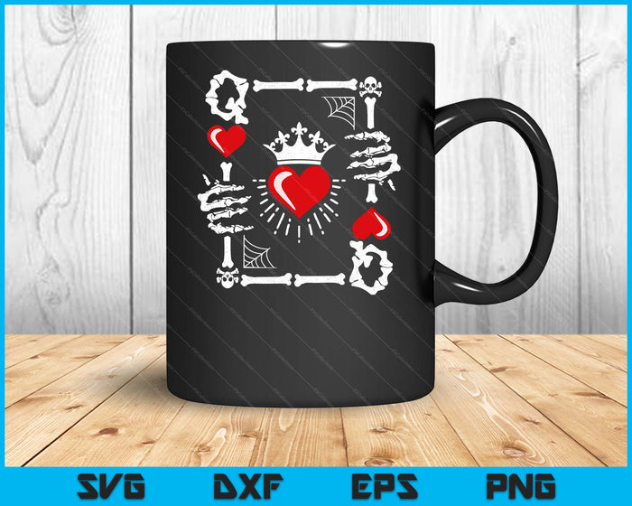 Queen Of Hearts Card Costume Halloween Queen Of Hearts SVG PNG Digital Printable Files