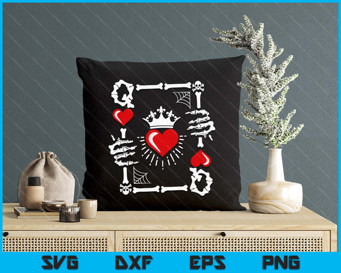 Queen Of Hearts Card Costume Halloween Queen Of Hearts SVG PNG Digital Printable Files