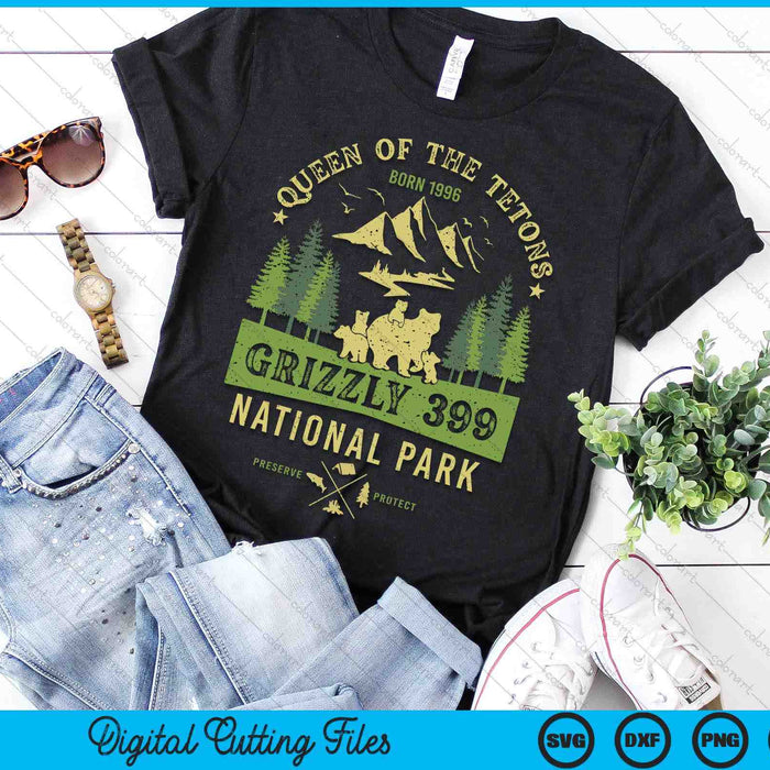 Queen Of The Tetons Grizzly 399 National Park Preserve SVG PNG Digital Printable Files