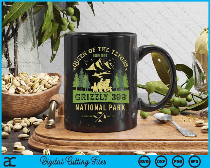 Queen Of The Tetons Grizzly 399 National Park Preserve SVG PNG Digital Printable Files