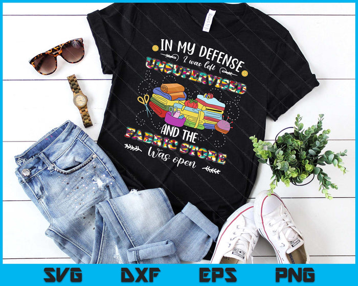 Quilting Tshirt Unsupervised Fabric Store Gifts For Quilters SVG