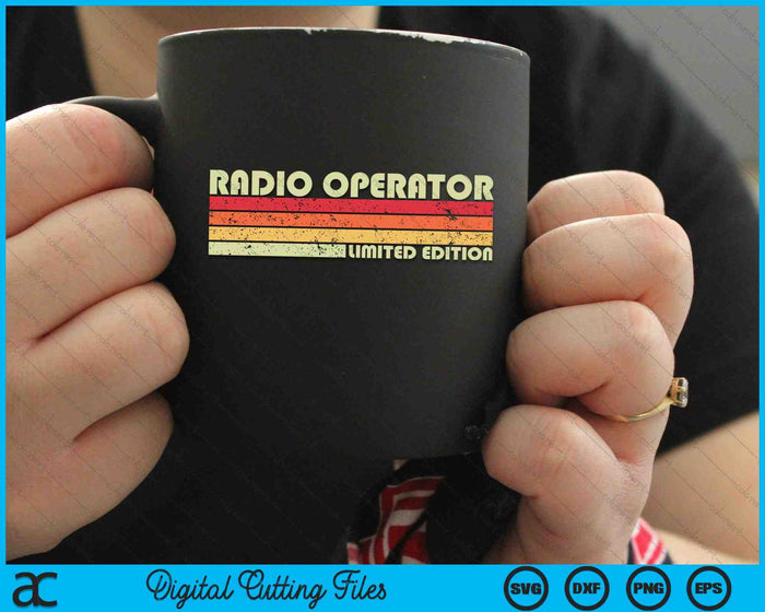 RADIO OPERATOR Funny Job Title Profession Birthday Worker SVG PNG Digital Cutting File